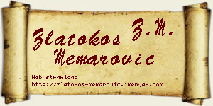 Zlatokos Memarović vizit kartica